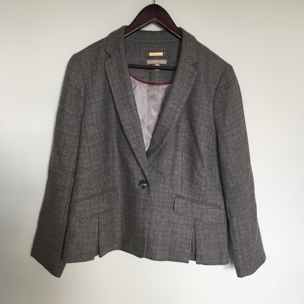 Talbots Italian woven wool blazer size 16 petite
